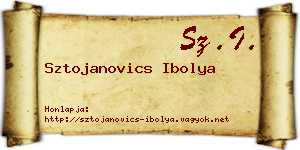 Sztojanovics Ibolya névjegykártya